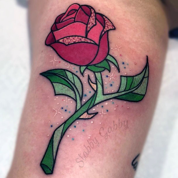 Alluring Ladies Enchanted Rose Tattoo Ideas