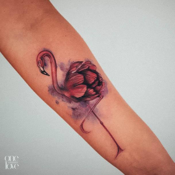 Alluring Ladies Flamingo Tattoo Ideas