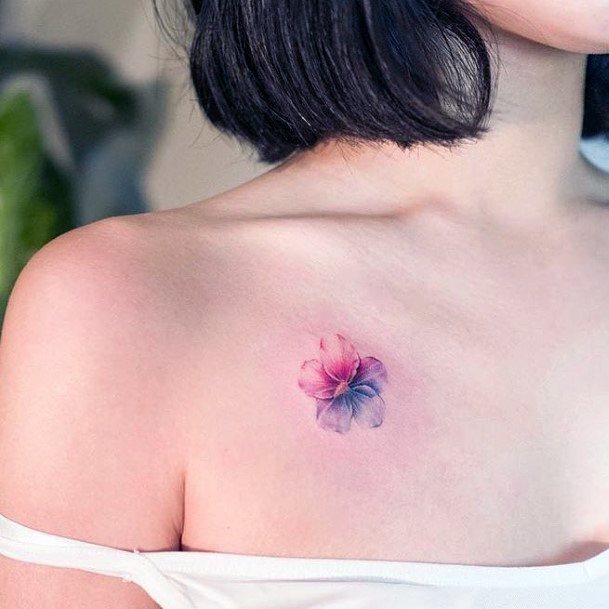 Alluring Ladies Flower Petal Tattoo Ideas