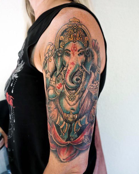 Alluring Ladies Ganesha Tattoo Ideas