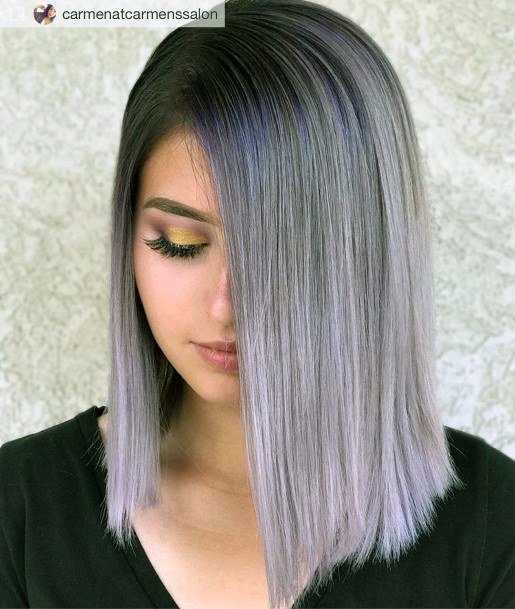 Alluring Ladies Grey Ombre Hairstyles Ideas