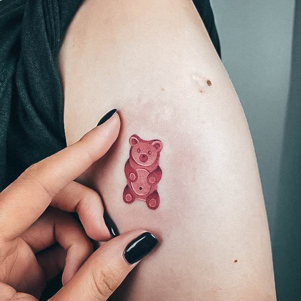 Alluring Ladies Gummy Bear Tattoo Ideas Tiny Arm