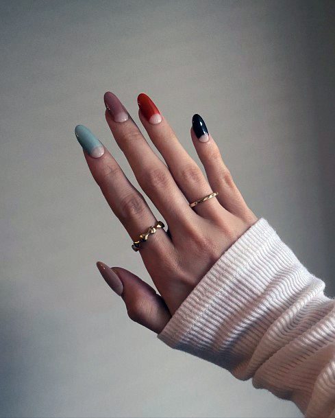 Alluring Ladies Half Moon Nail Ideas