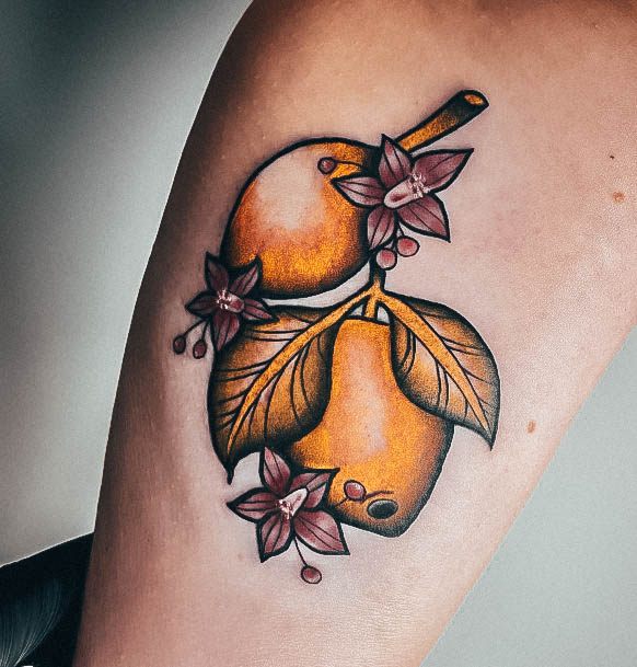 Alluring Ladies Lemon Tattoo Ideas