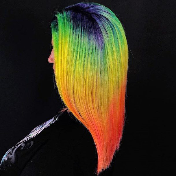 Alluring Ladies Neon Hairstyles Ideas