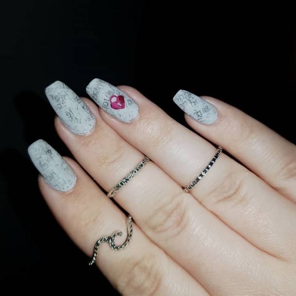 Alluring Ladies Newspaper Nail Ideas