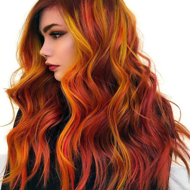 Alluring Ladies Orange Ombre Hairstyles Ideas