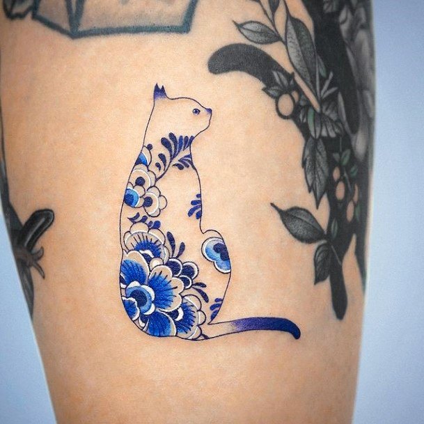 Alluring Ladies Oriental Plate Porcelain Tattoo Ideas