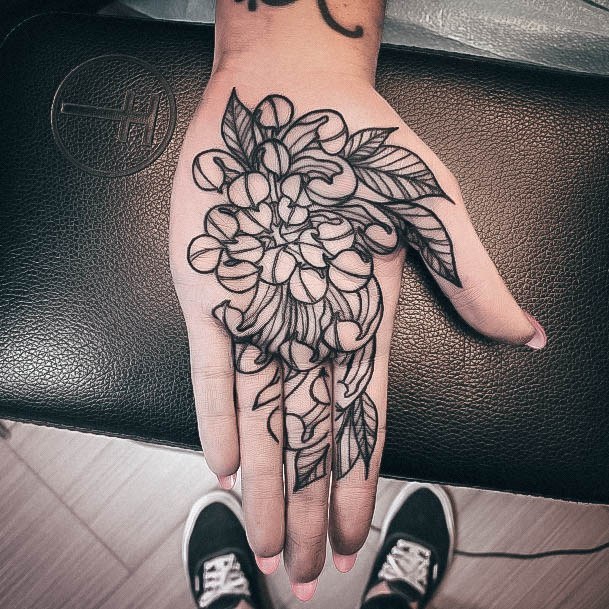 Alluring Ladies Palm Tattoo Ideas