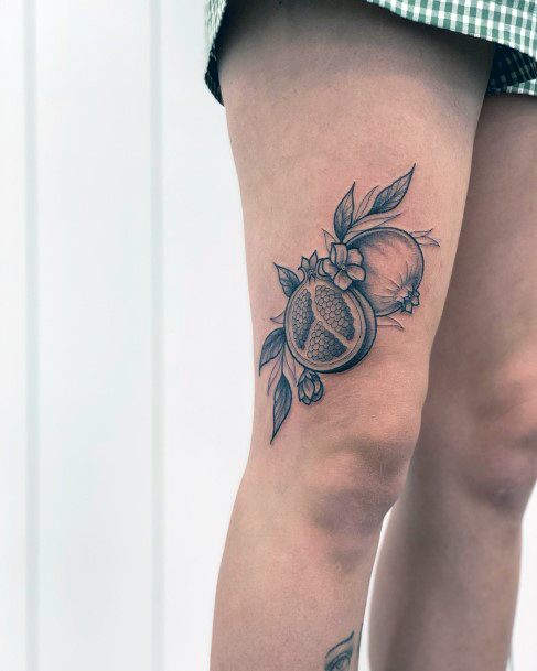 Alluring Ladies Pomegranate Tattoo Ideas