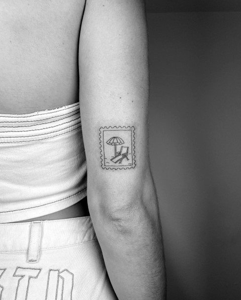 Top 100 Best Postage Stamp Tattoos For Women  Mail Design Ideas