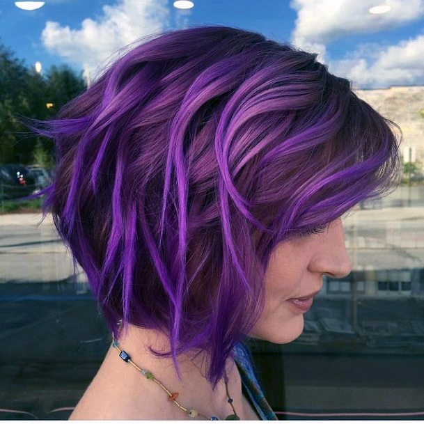 Alluring Ladies Purple Hairstyles Ideas