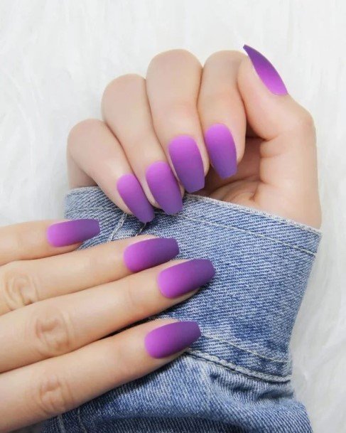 Alluring Ladies Purple Ombre Nail Ideas