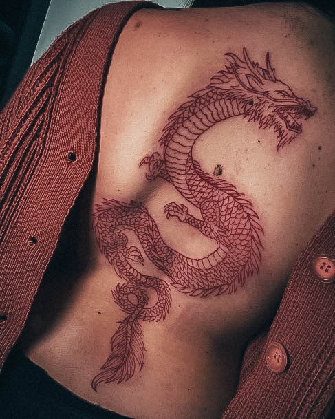 Alluring Ladies Red Dragon Tattoo Ideas