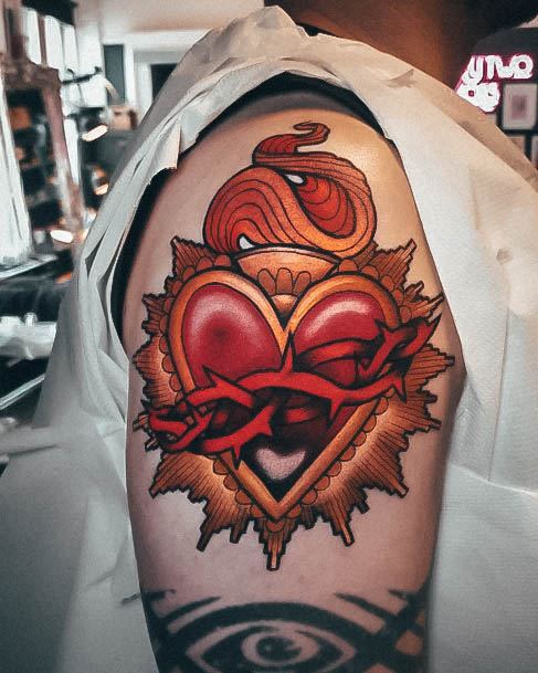 Alluring Ladies Sacred Heart Tattoo Ideas