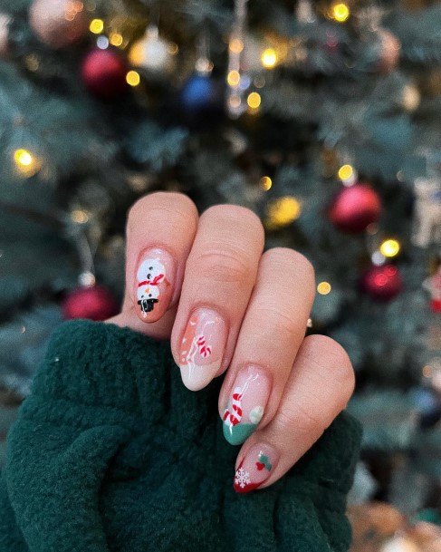 Alluring Ladies Snowman Nail Ideas