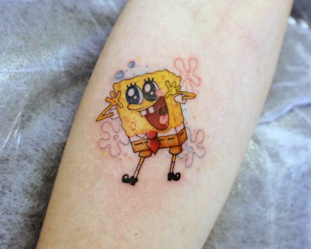 Alluring Ladies Spongebob Tattoo Ideas