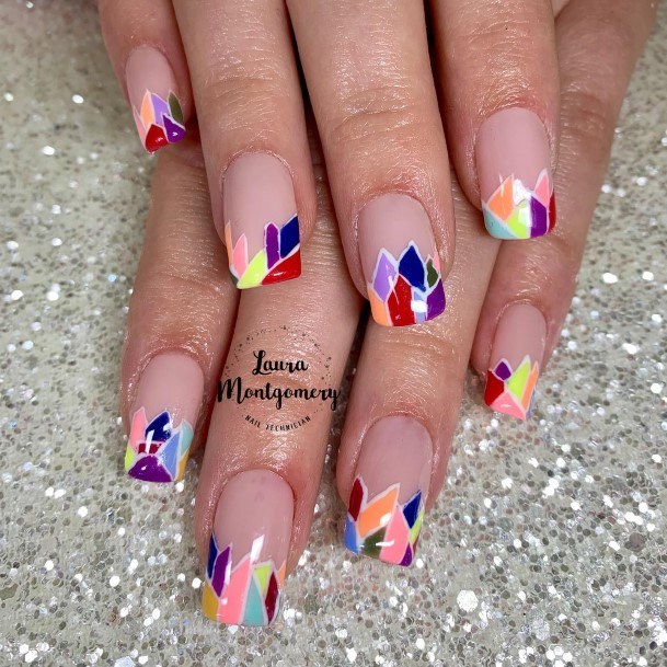 Alluring Ladies Stained Glass Nail Ideas
