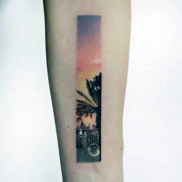 Alluring Ladies Sunset Sunrise Tattoo Ideas