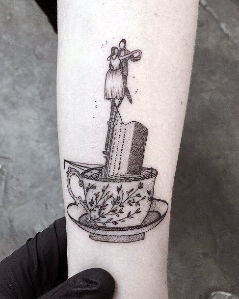 Alluring Ladies Titanic Tattoo Ideas Tea Cup