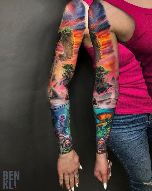 Alluring Ladies Volcano Tattoo Ideas