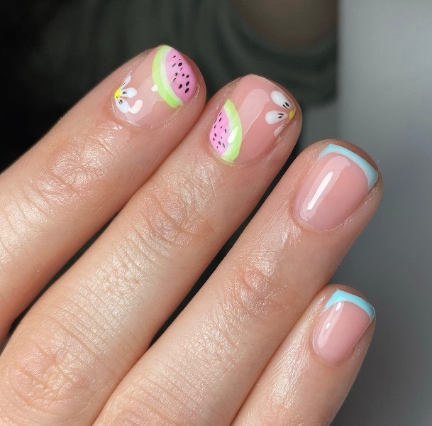 Alluring Ladies Watermelon Nail Ideas