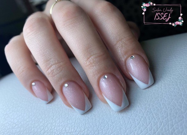 Alluring Ladies White French Nail Ideas