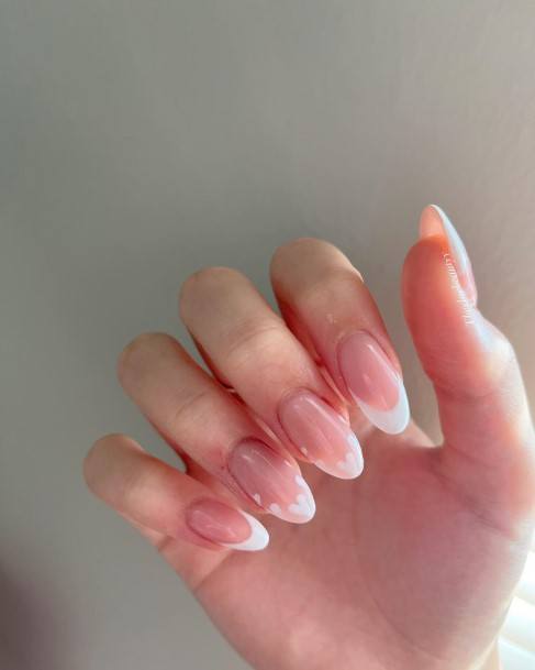 Alluring Ladies White French Tip Nail Ideas