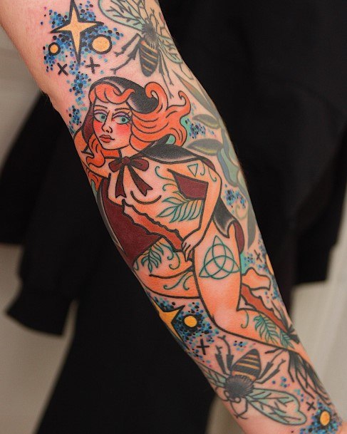 Alluring Ladies Witch Tattoo Ideas