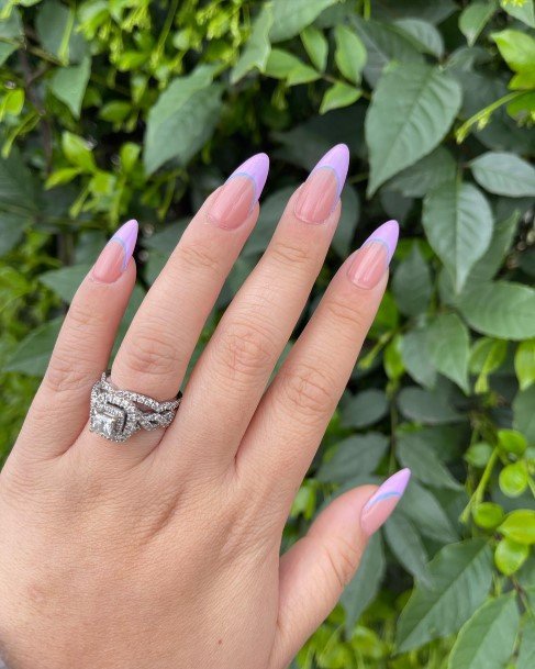 Almond French Nail Feminine Designs