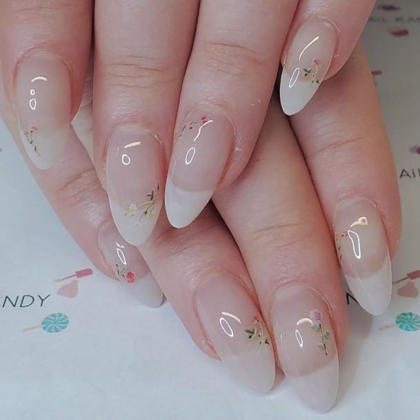 Almond French Womens Nail Ideas