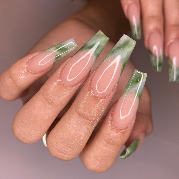 Almond French Womens Nails