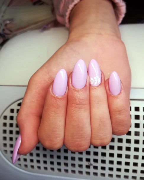 Almond Lilac Nails Attractive