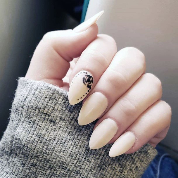 Almond Shaped Light Sugar Nails Women