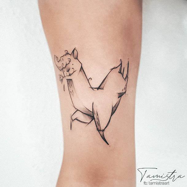 Alpaca Womens Tattoos