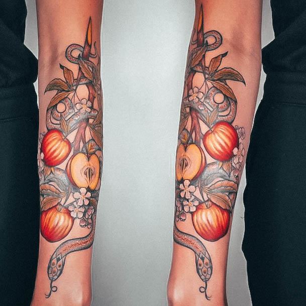 Amazing Apple Tattoo Ideas For Women