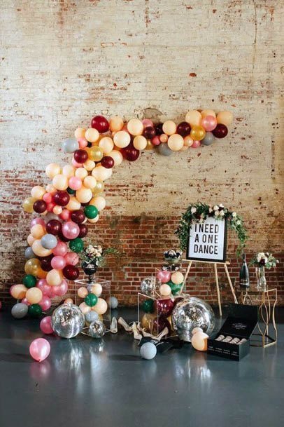 Amazing Autum Color Wedding Balloon Decor Ideas Backdrop