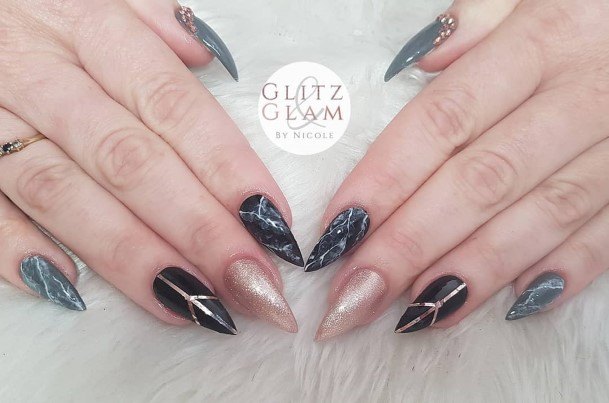 Amazing Black And Grey Nail Ideas For Women