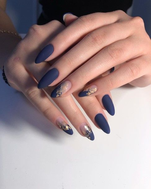 Amazing Blue And Gold Nail Ideas For Women