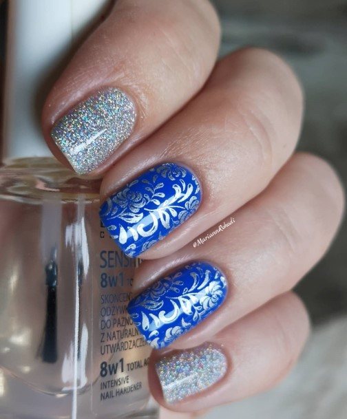 Amazing Blue And Silver Nail Ideas For Women