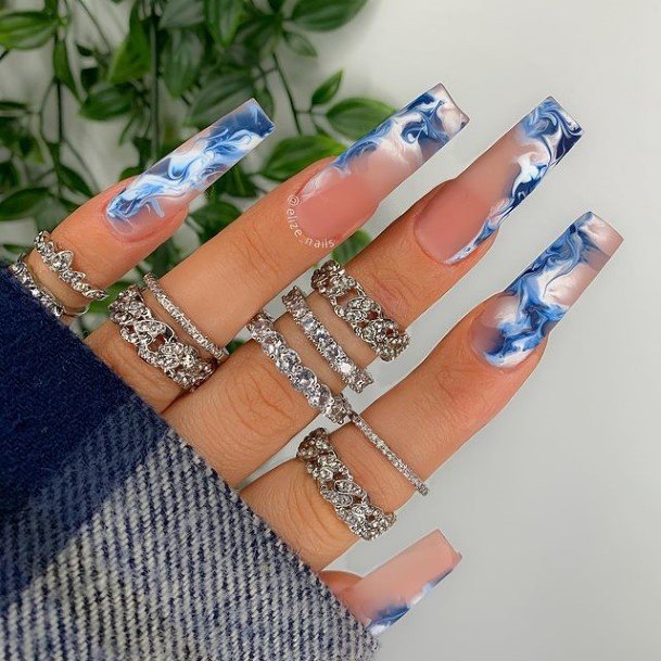 Amazing Blue Summer Nail Ideas For Women