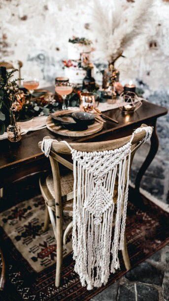 Amazing Bohemian Style Chair Decoration Ideas For Wedding Ideas