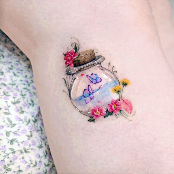 Amazing Butterfly Flower Tattoo Ideas For Women