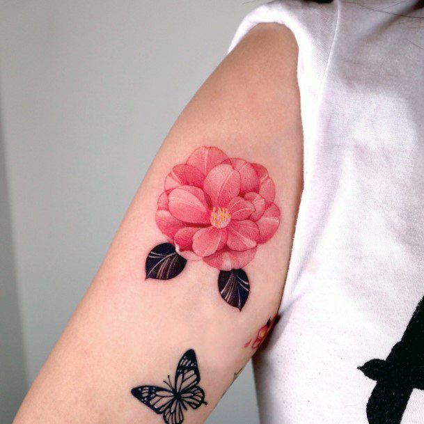 Amazing Camellia Tattoo Ideas For Women