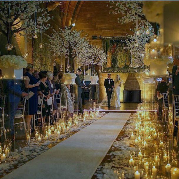 Amazing Candle Lit Wedding Aisle Decor Fascinating Floral Ideas