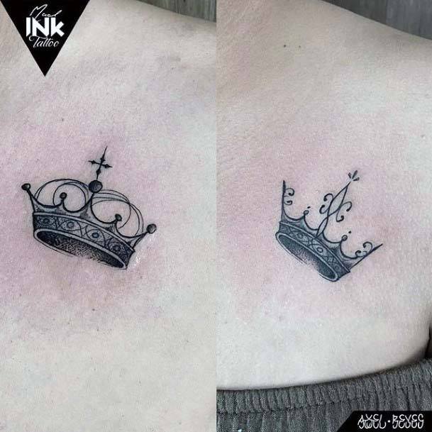 princess crown tattoos for girls