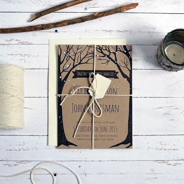 Amazing Cute Winter Wedding Invitations For Guests