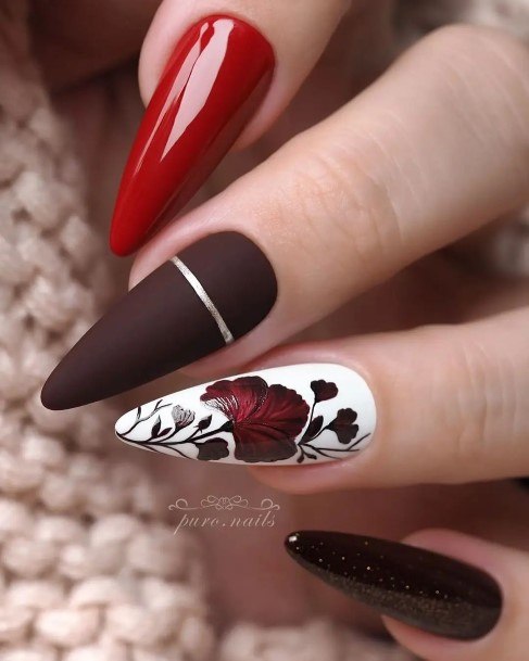 Amazing Dark Maroon Nail Ideas For Women