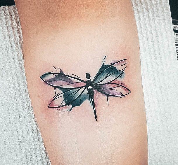 Amazing Dragonfly Tattoo Ideas For Women Tiny Watercolor Design