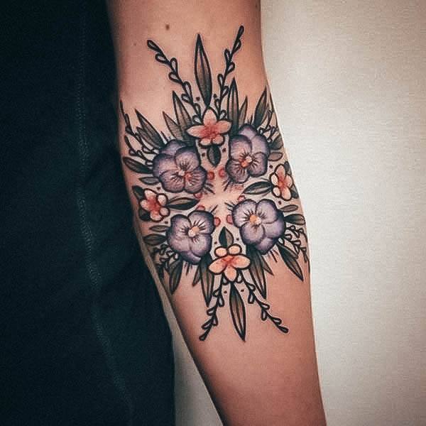 Amazing Elbow Tattoo Ideas For Women Flowers Inner